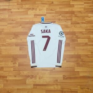 Saka #7 Arsenal 25/26 Third Jersey Fan Version Long Sleeve Size M